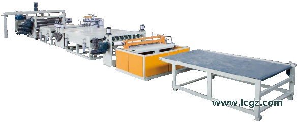 PC\PP\PVC wave plate trapezoid plate production line picture