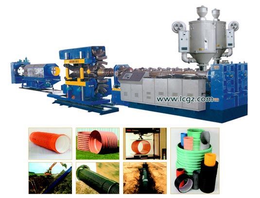 Double-wall corrugated pipe production line picture